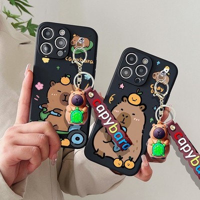 For Huawei Honor Capybara Case With Cartoon Toy Pets Doll Key buckle Cover Back