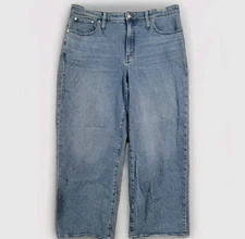 Madewell Curvy Perfect Vintage Wide Leg Jean 33 x 28 Baggy High Rise Medium Wash