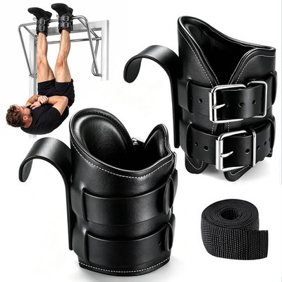 Gravity Inversion Boots for Back Pain Relief, PU Leather Cushioned Ankle Support