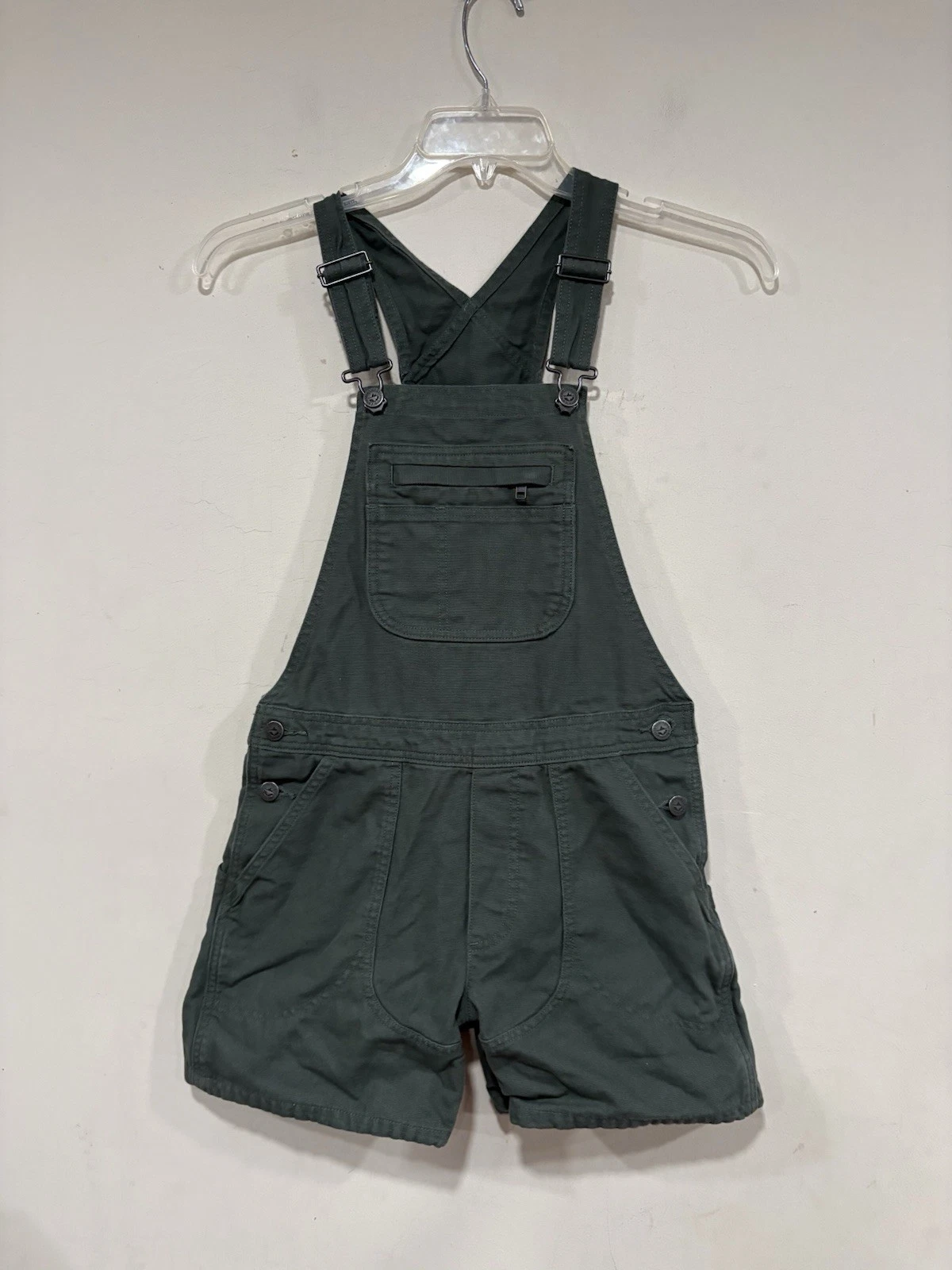 Patagonia Women's Size XS Green Organic Cotton Outdoor Stand Up Overall Shorts