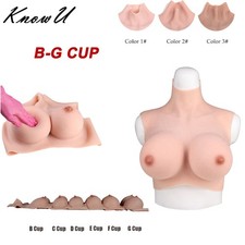 KnowU Realistic Skin Texture Silicone Breast Forms Prosthetics for Transgender