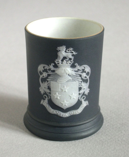 Wedgwood Jasperware Black Dipped 1906 Museum Spill Vase /Toothpick/Match Holder
