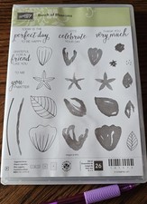 New Stampin Up Bunch of Blossoms Photopolymer Stamp Set 141573 Retired 26ct.