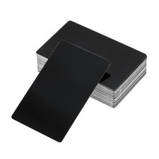 36Pcs Anodized Aluminum Business Card 0.8mm Laser Engrave Name Card Black