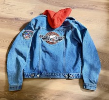 Vintage Harley Davidson Taz Looney Tunes Denim French Toast Kids L 14/16 