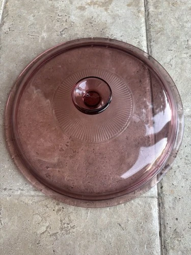 ⭐️Pyrex Corning Vision Ware Amber Glass Lid⭐️V12C Replacement 10"⭐️