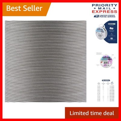 49 Strand .024 in Stainless Steel Wire for Jewelry - 100 ft Durable Beading Wire