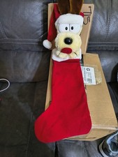 Vintage Dakin Odie Dog Garfield Stocking Christmas Holiday Plush