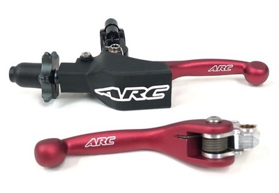ARC Front Brake DC-8 Clutch Perch Levers Red Honda TRX 250R 400EX 400X