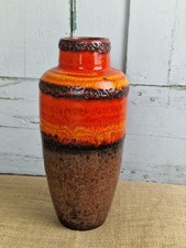Collectable Vintage Mid Century West German Vase Scheurich 517-30 Fat Lava Vase