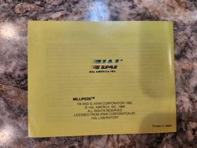 How To Play Millipede Nintendo NES Manual Only Instruction Booklet