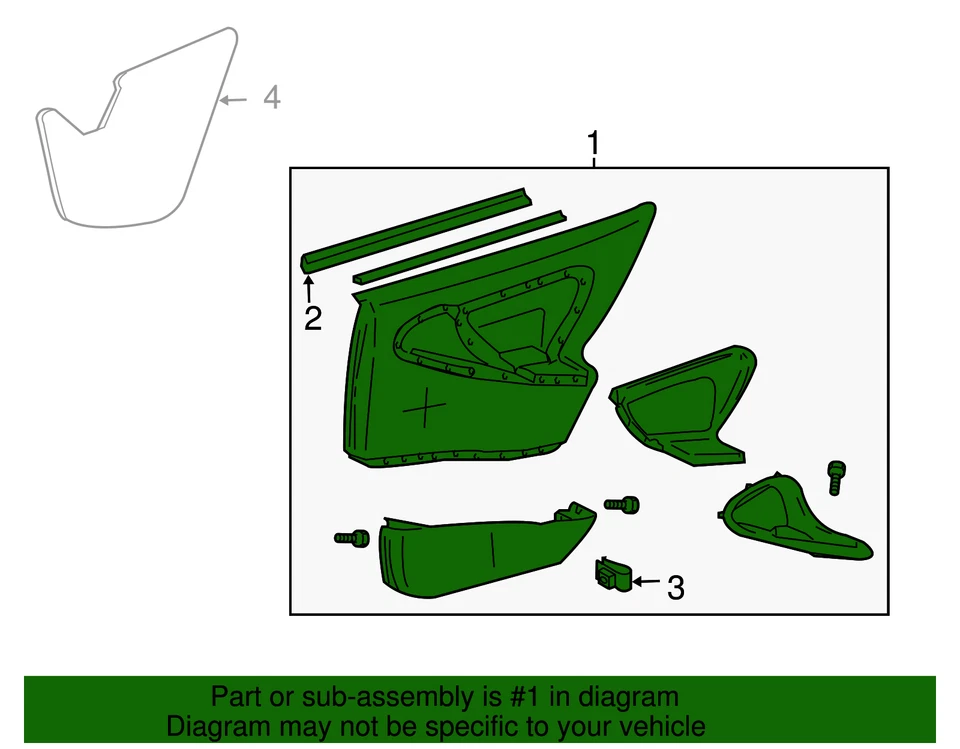 Genuine GM Door Trim Panel 22618454 - Image 2 of 2