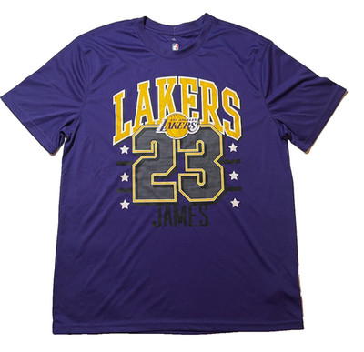 LeBron James Los Angeles Lakers Purple T-Shirt Size L | UNK NBA Fan Tee VTM8480S