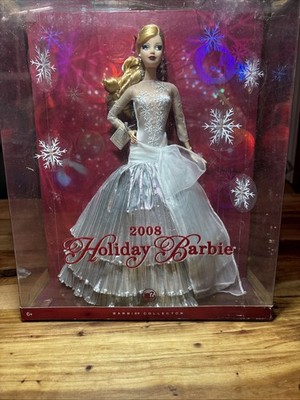 バービー 2008 ホリデーバービー L9643 (ピンクラベル) 6g7v4d0 2008 Mattel #L9643 Holiday Barbie Doll New Celebrating 20 Years Of