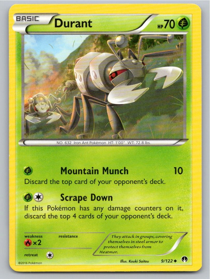 2016 POKEMON DURANT BREAKPOINT 9/122 UC NM A90420 FREE S&H