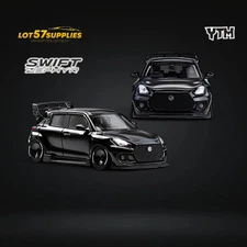 YTM Suzuki Swift 3rd Gen Zephyr Modified Version Rear Engine Black Knight 1:64