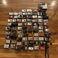 HUGE LOT OF 80 High End Brands Digital Camera Lot. For Parts/Reapir. SONY. NIKON