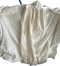 Antique Full Length Victorian Maid  s Apron and Drawstring Petticoat