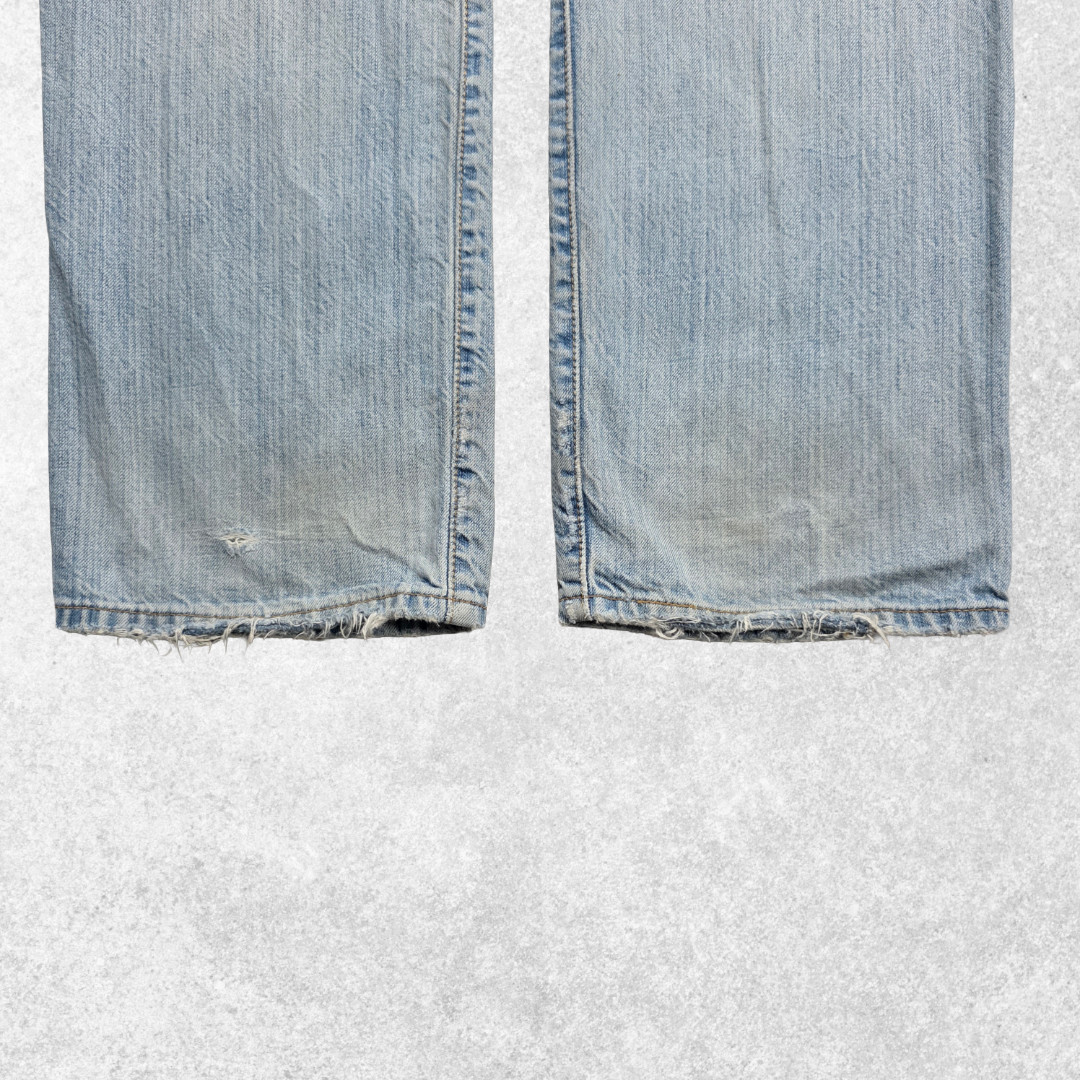 Levi’s 501 Jeans W34 L32 Blue Straight Leg 2005 Y2K Distressed Men’s image 8
