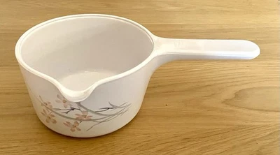 Casserole Blanche avec Fleurs Corning Vision France 0,7L TBE - Photo 1/4
