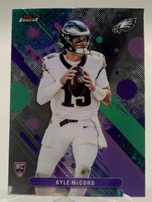 2025 FINEST KYLE MCCORD ROOKIE FOOTBALL CARD EAGLES NFL 7 topps. rookie card picture