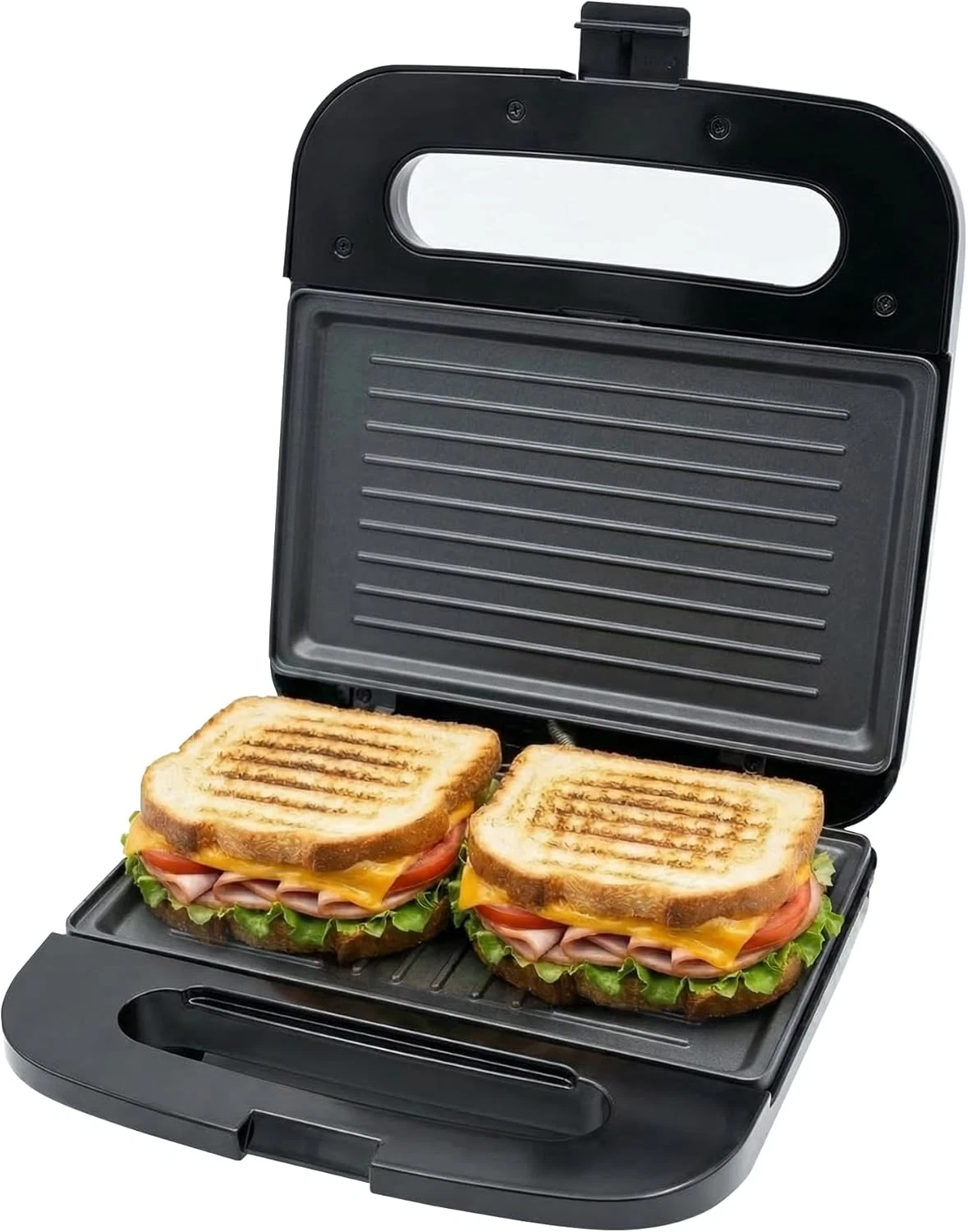 Electric Panini Press Grill with Nonstick Plates, LED Indicator Lights, Thermost