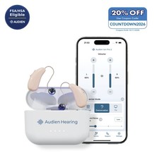 Audien ION Pro 2 OTC BTE Bluetooth No Prescription Hearing Aid Certified Refurb