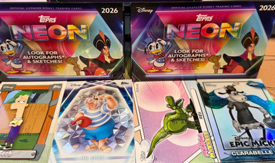 Topps Disney Neon Insert, Refractor, Chrome Etch Auswahl Karte aussuchen/aussuchen