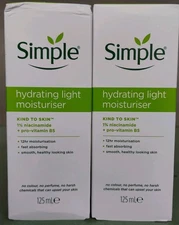 Simple Kind To Skin Hydrating Light Moisturizer 125ml 4.2Oz 2-Pack Exp 12/2027
