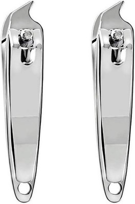 2 PCS Metal Slanted Edge Nail Cutting ClippersPedicure Manicure Tool Slanted Tip