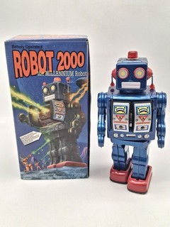 Schylling Robot 2000 Il Millennio Robot Batteria Op Giocattolo 1997 Serie da Collezione