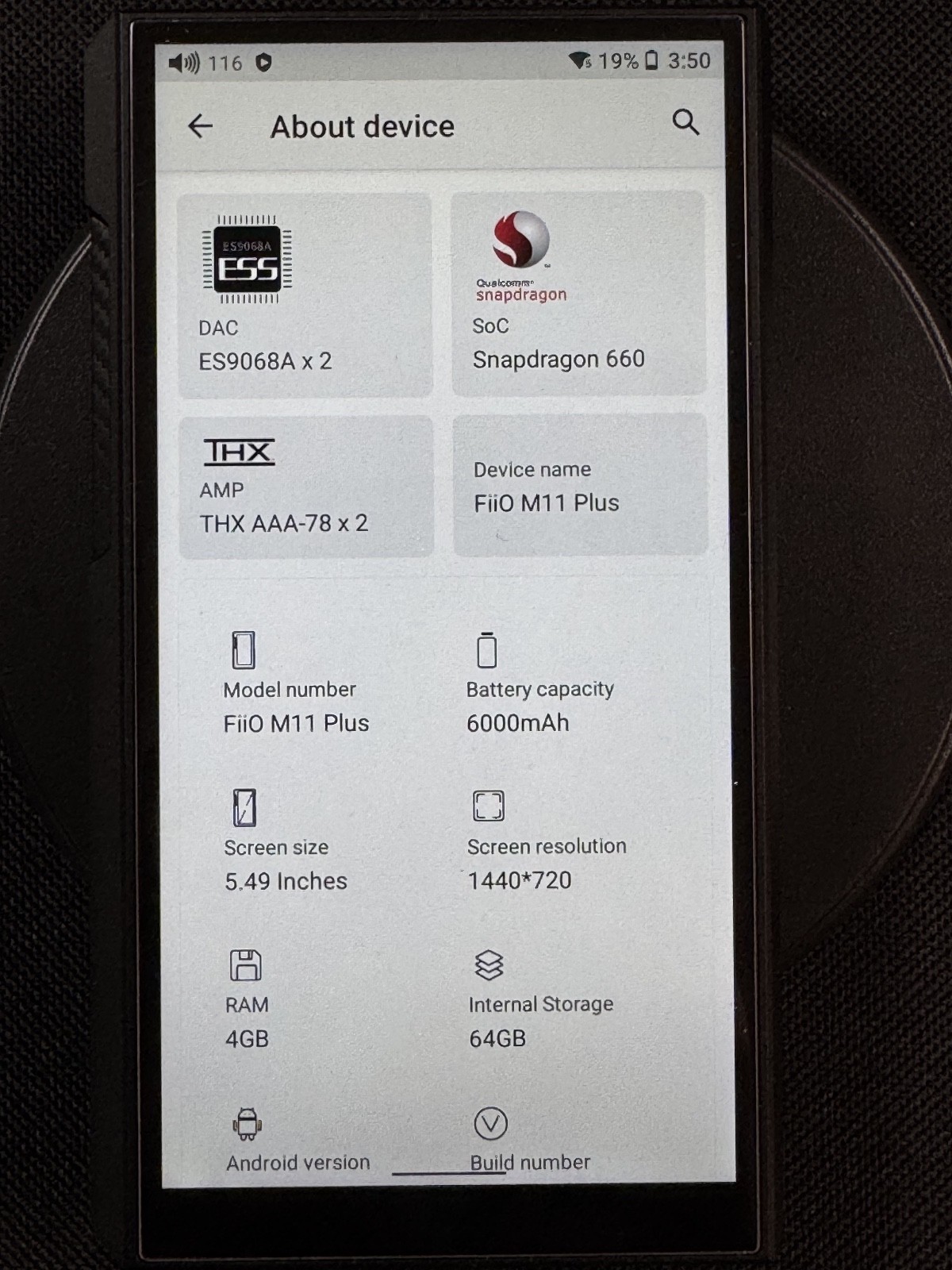FiiO M11 Plus ESS DAP Digital Portable Audio Player Android 10