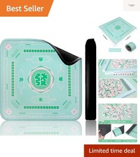 Green Mahjong Learning Mat 33 x 33 with Black Carrying Bag, Anti-Slip, Nois...