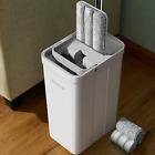 Flat Mop and Bucket Set with Wringer – Floor & Wall Cleaning System with 3 Micro