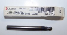 5/32" .1563" CARBIDE END MILLS 4 FLUTE STUB BALL AlTiN KYOCERA 1835-1563L234