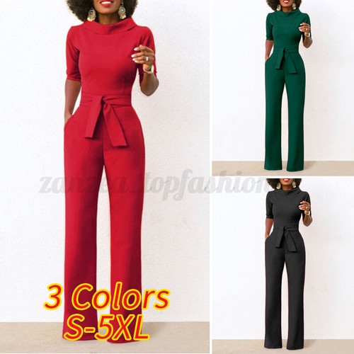 Womens Elegant Jumpsuits Formal Retro 