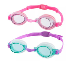 NEW 2 Pack - Speedo Kids' Splasher Goggles, ages 3-8, Pink / Teal