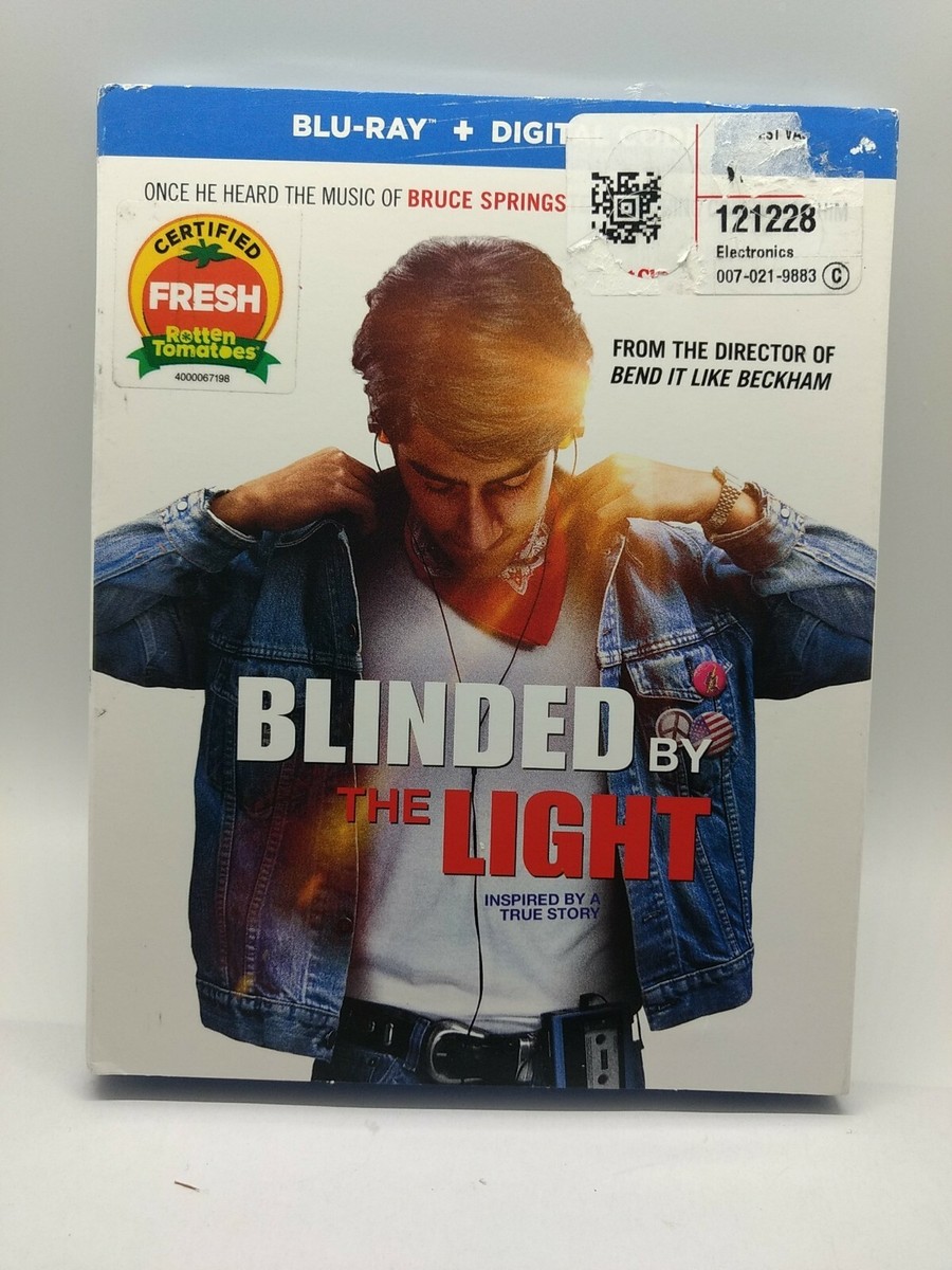 BLINDED BY THE LIGHT (BLU-RAY, NO DIGITAL) w/slipcover Bruce Springsteen New