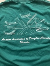 Vintage Aviation Association Of Douglas County T Shirt M Green 50/50