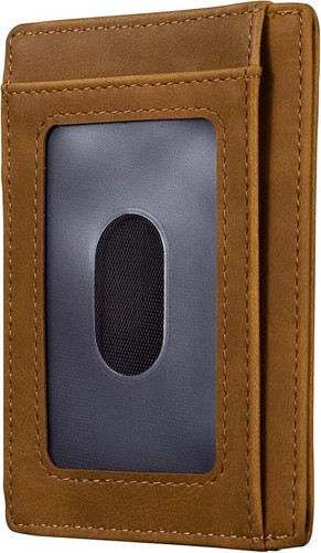 Texas Armadillo Lone Star On Card Holder Slim Front Pocket PU Leather Wallet. - Picture 3 of 7