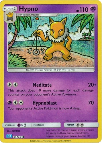 Hypno 012/034 Trading Card Game Classic