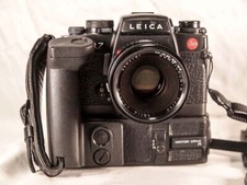Leica R7 Motor Drive R Grip Release 35mm Film Camera 50mm F2 Leitz Summicron