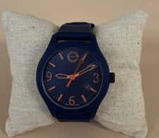 ESQ Movado ONE Womens Watch 36MM Silicone Steel Swiss Movt Quartz New Battery