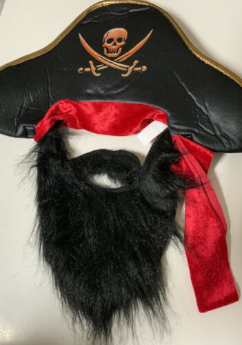 ๐ดโโ ๏ธ Hyde & Eek Kids Boys One Size Pirate Hat With Beard ๐, As Shown