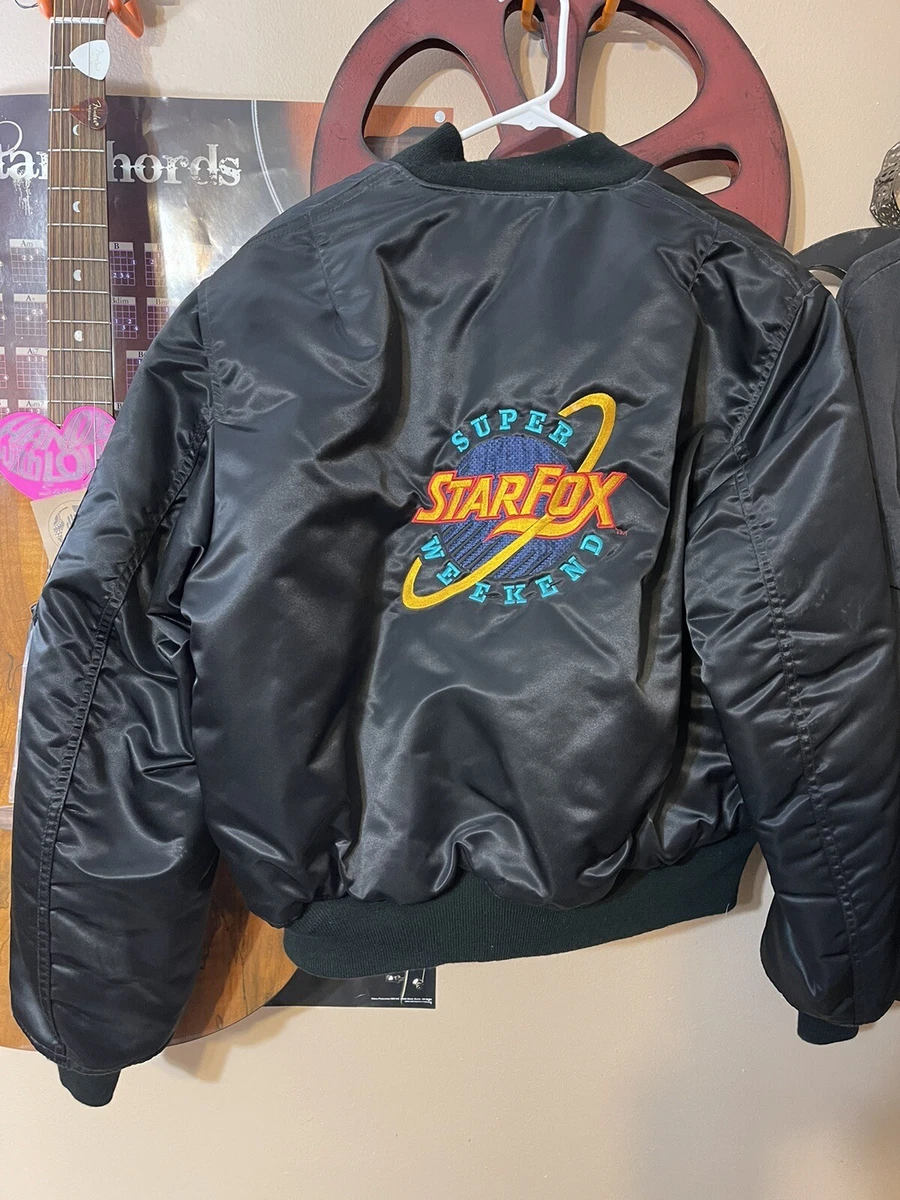 Vintage Nintendo 1993 Star Fox Championship Bomber Jacket Star Fox Tee m Lot