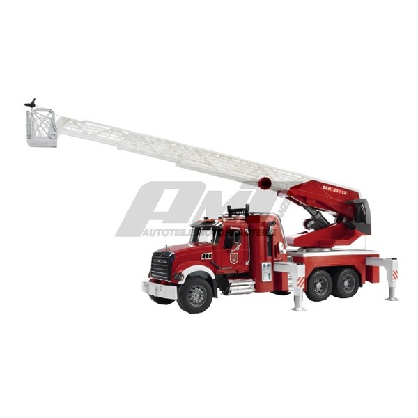 Bruder 02821 - Mack Granite Feuerwehrleiterwagen Mit Pumpe-image