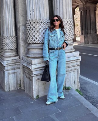 NWT_ZARA SS24 STRAIGHT CUT DENIM JUMPSUIT 4365/005_SIZE XS-L