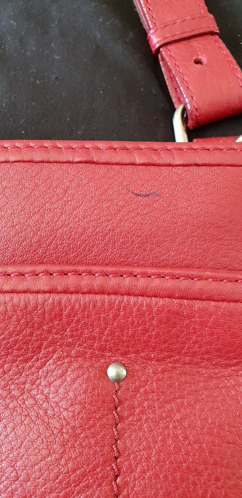 SPORTSCRAFT Leather Red Handbag Shoulder Bag B8 eBay