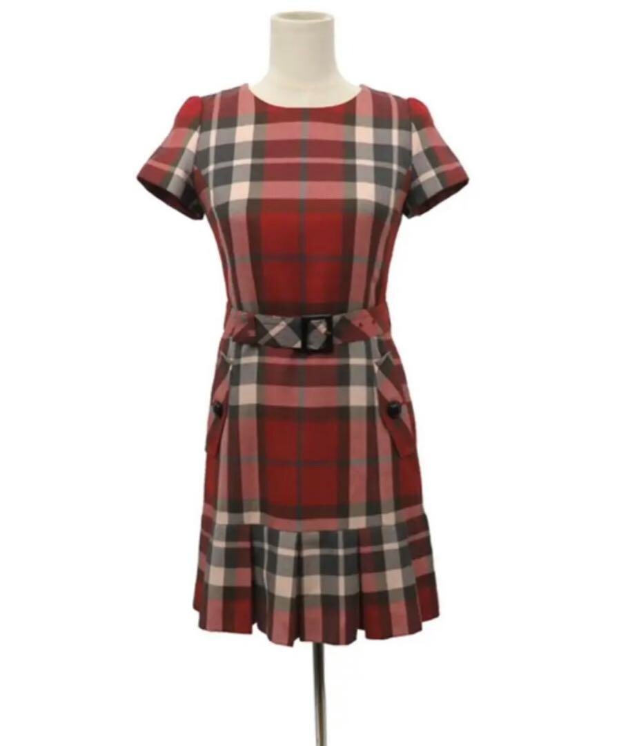 Burberry London 160A ワンピース Burberry London Blue Label Pleat Dress one piece Nova Check color