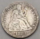 1883 Seated Liberty Dime ~ VG